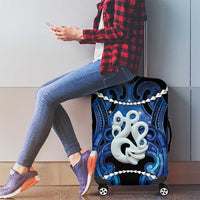 Maori Matariki Manaia Luggage Cover Maori Kowhaiwhai Pattern Galaxy LT01 - Polynesian Pride
