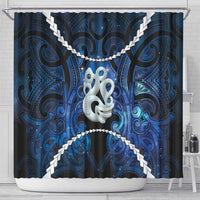 Maori Matariki Manaia Shower Curtain Maori Kowhaiwhai Pattern Galaxy LT01 - Polynesian Pride