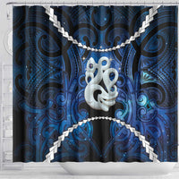 Maori Matariki Manaia Shower Curtain Maori Kowhaiwhai Pattern Galaxy LT01 - Polynesian Pride