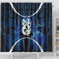 Maori Matariki Manaia Shower Curtain Maori Kowhaiwhai Pattern Galaxy LT01 - Polynesian Pride
