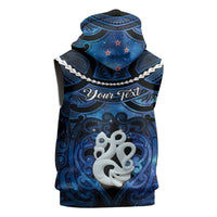 Personalized Maori Matariki Manaia Sleeveless Hoodie Maori Kowhaiwhai Pattern Galaxy LT01 - Polynesian Pride