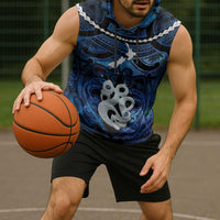 Personalized Maori Matariki Manaia Sleeveless Hoodie Maori Kowhaiwhai Pattern Galaxy LT01 - Polynesian Pride