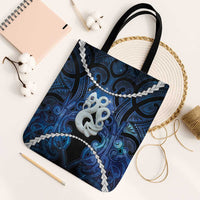 Maori Matariki Manaia Tote Bag Maori Kowhaiwhai Pattern Galaxy LT01 Black Strap One Size Blue - Polynesian Pride