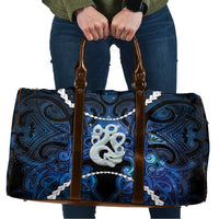 Maori Matariki Manaia Travel Bag Maori Kowhaiwhai Pattern Galaxy LT01 Blue - Polynesian Pride