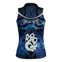 Personalized Maori Matariki Manaia Women Sleeveless Polo Shirt Maori Kowhaiwhai Pattern Galaxy LT01 - Polynesian Pride