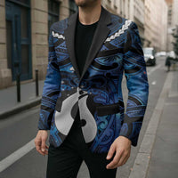 Personalized Maori Matariki Hei Matau Blazer Maori Kowhaiwhai Pattern Galaxy LT01 - Polynesian Pride