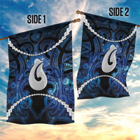 Maori Matariki Hei Matau Garden Flag Maori Kowhaiwhai Pattern Galaxy LT01 - Polynesian Pride