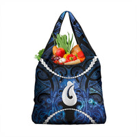 Maori Matariki Hei Matau Grocery Bag Maori Kowhaiwhai Pattern Galaxy LT01 1-pack One Size Blue - Polynesian Pride