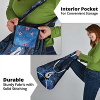 Maori Matariki Hei Matau Grocery Bag Maori Kowhaiwhai Pattern Galaxy LT01 - Polynesian Pride