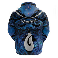 Personalized Maori Matariki Hei Matau Hoodie Maori Kowhaiwhai Pattern Galaxy LT01 - Polynesian Pride