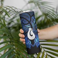 Personalized Maori Matariki Hei Matau Skinny Tumbler Maori Kowhaiwhai Pattern Galaxy LT01 - Polynesian Pride