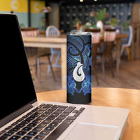 Personalized Maori Matariki Hei Matau Skinny Tumbler Maori Kowhaiwhai Pattern Galaxy LT01 - Polynesian Pride