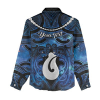 Personalized Maori Matariki Hei Matau Women Casual Shirt Maori Kowhaiwhai Pattern Galaxy LT01 - Polynesian Pride