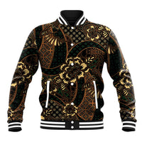 Indonesian Batik Pattern Vintage Brown Baseball Jacket LT01 Unisex Brown - Polynesian Pride