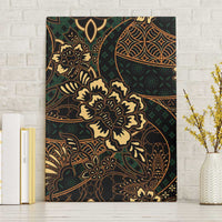 Indonesian Batik Pattern Vintage Brown Canvas Wall Art LT01 Without Frame Brown - Polynesian Pride