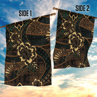 Indonesian Batik Pattern Vintage Brown Garden Flag
