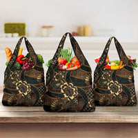 Indonesian Batik Pattern Vintage Brown Grocery Bag LT01 3-pack One Size Brown - Polynesian Pride