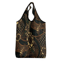 Indonesian Batik Pattern Vintage Brown Grocery Bag LT01 - Polynesian Pride