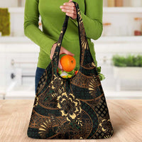 Indonesian Batik Pattern Vintage Brown Grocery Bag LT01 - Polynesian Pride