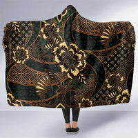 Indonesian Batik Pattern Vintage Brown Hooded Blanket LT01 One Size Brown - Polynesian Pride
