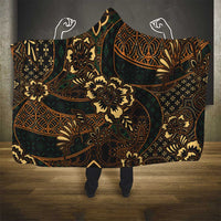 Indonesian Batik Pattern Vintage Brown Hooded Blanket LT01 - Polynesian Pride