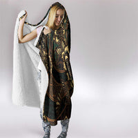Indonesian Batik Pattern Vintage Brown Hooded Blanket LT01 - Polynesian Pride