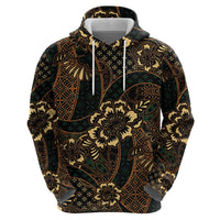 Indonesian Batik Pattern Vintage Brown Hoodie