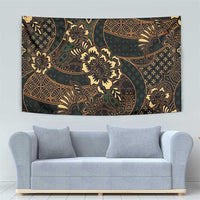 Indonesian Batik Pattern Vintage Brown Tapestry