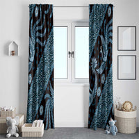 Indonesia Batik Pattern Window Curtain Blue Version