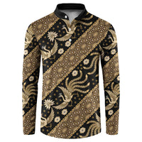 Indonesia Batik Pattern Button Sweatshirt Gold Version