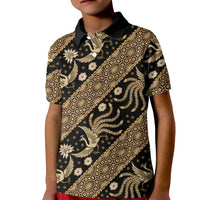 Indonesia Batik Pattern Kid Polo Shirt Gold Version