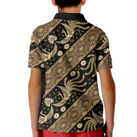 Indonesia Batik Pattern Kid Polo Shirt Gold Version