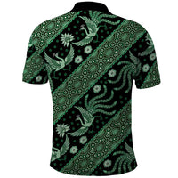 Indonesia Batik Pattern Polo Shirt Green Version