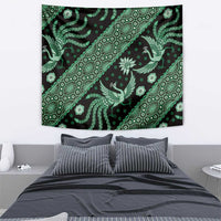 Indonesia Batik Pattern Tapestry Green Version