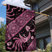 Indonesia Batik Pattern Garden Flag Pink Version