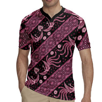 Indonesia Batik Pattern Rugby Jersey Pink Version