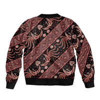 Indonesia Batik Pattern Bomber Jacket Red Version