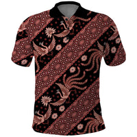 Indonesia Batik Pattern Polo Shirt Red Version