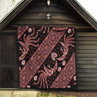 Indonesia Batik Pattern Quilt Red Version