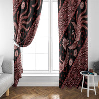 Indonesia Batik Pattern Window Curtain Red Version