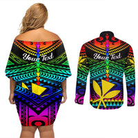 personalised-hawaii-couples-matching-off-shoulder-short-dress-and-long-sleeve-button-shirts-kanaka-maoli-kakau-2023-national-coming-out-day