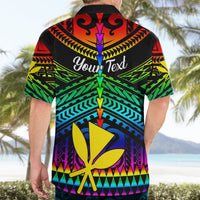 Personalised Hawaii Hawaiian Shirt Kanaka Maoli Kakau 2023 National Coming Out Day LT01 - Polynesian Pride