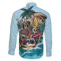 Personalized Aloha Hawaii Skeleton Family Matching Puletasi and Hawaiian Shirt Tropical Summer Vibe LT01 - Polynesian Pride