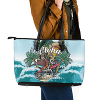 Aloha Hawaii Skeleton Leather Tote Bag Tropical Summer Vibe LT01 - Polynesian Pride