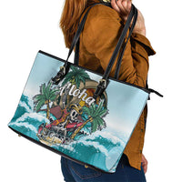 Aloha Hawaii Skeleton Leather Tote Bag Tropical Summer Vibe LT01 - Polynesian Pride