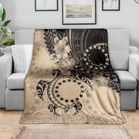 Cook Islands Turtle Blanket Stars and Hibiscus - Beige LT01 - Polynesian Pride