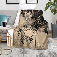 Cook Islands Turtle Blanket Stars and Hibiscus - Beige LT01 - Polynesian Pride