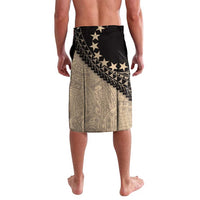 Cook Islands Turtle Lavalava Stars and Hibiscus - Beige LT01 - Polynesian Pride