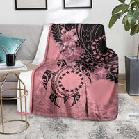 Cook Islands Turtle Blanket Stars and Hibiscus - Pink LT01 - Polynesian Pride