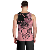 Cook Islands Turtle Men Tank Top Stars and Hibiscus - Pink LT01 - Polynesian Pride